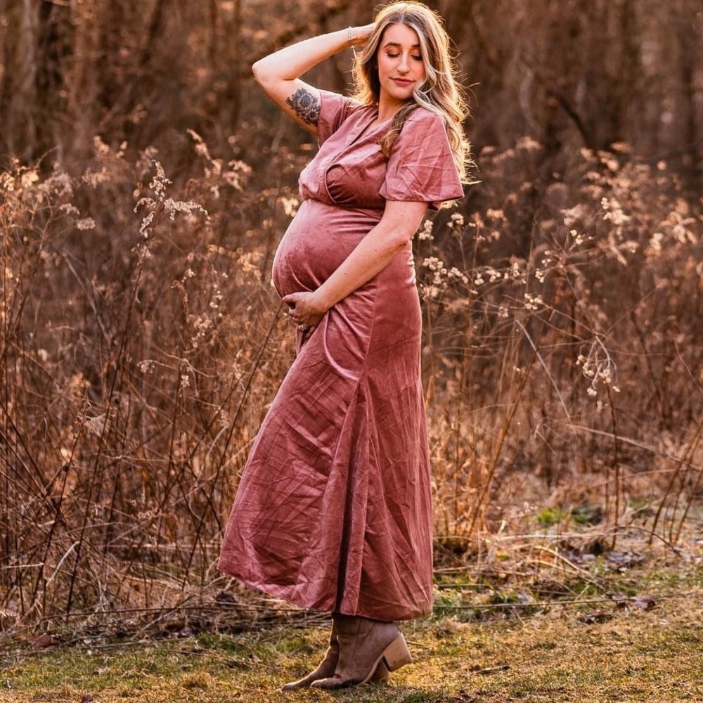 Mauve Maternity Dress